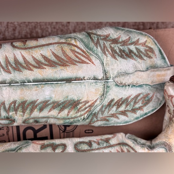 Corral Turquoise and Brown Western Boots Size 7M - Picture 5 of 11